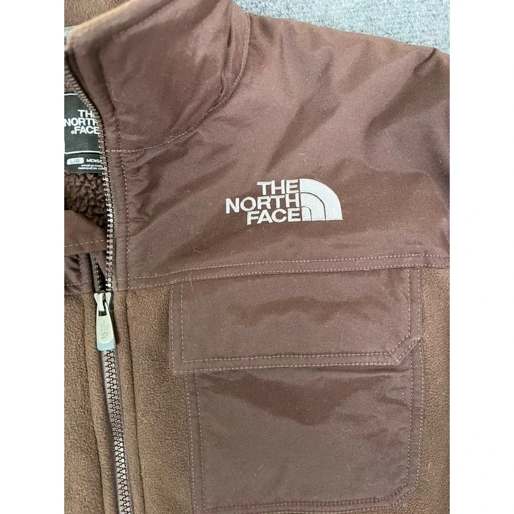Vintage The North Face Salinas Jacket Heavyweight Fleece Brown Mens Large Denali